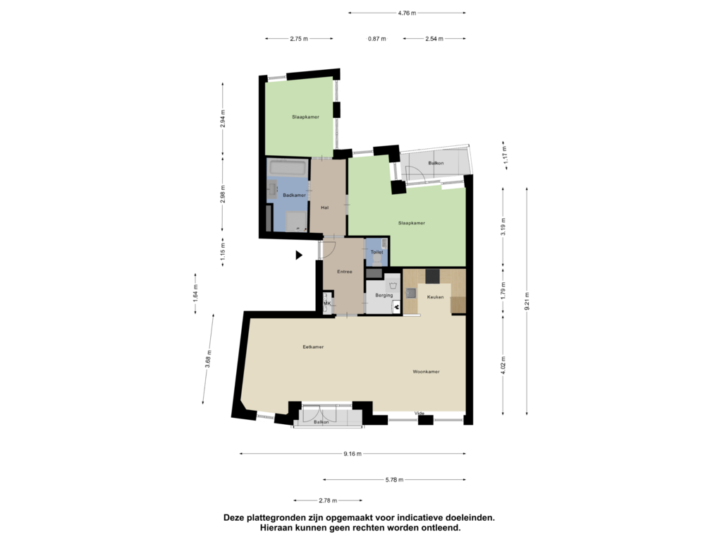 Bekijk plattegrond van Appartement van Broersvest 29-C