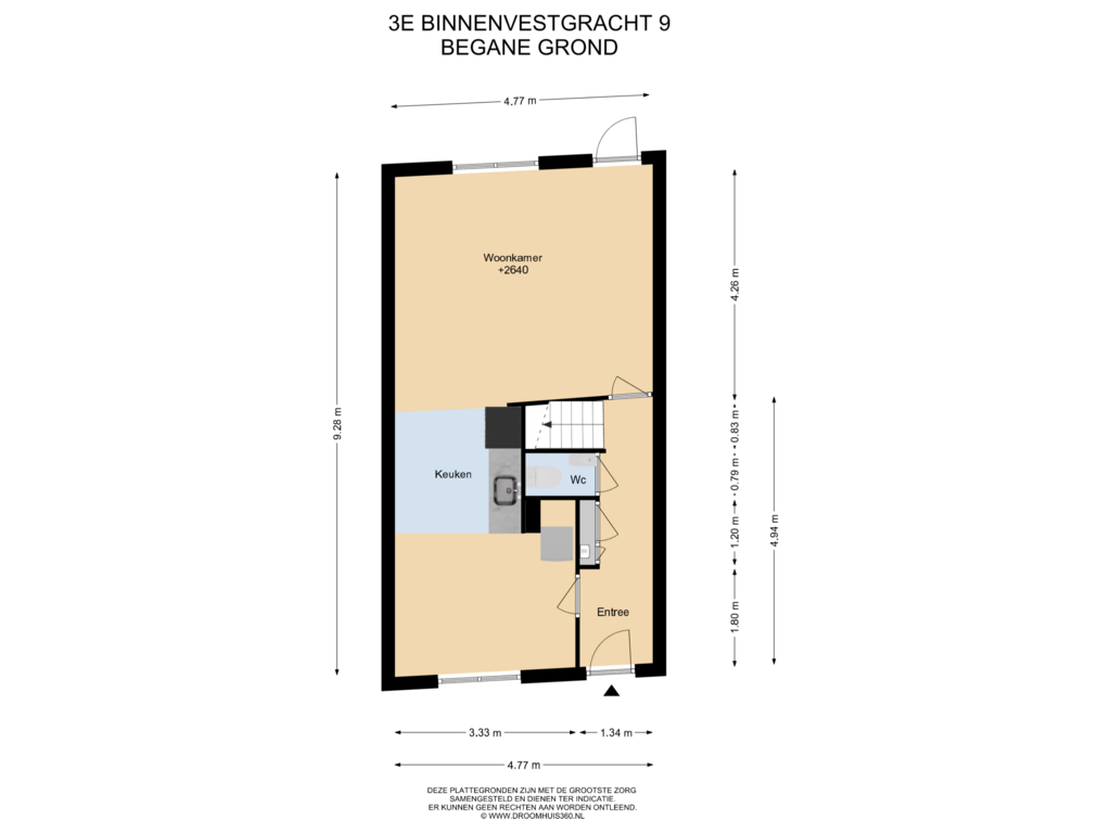 Bekijk plattegrond van Begane Grond van 3e Binnenvestgracht 9