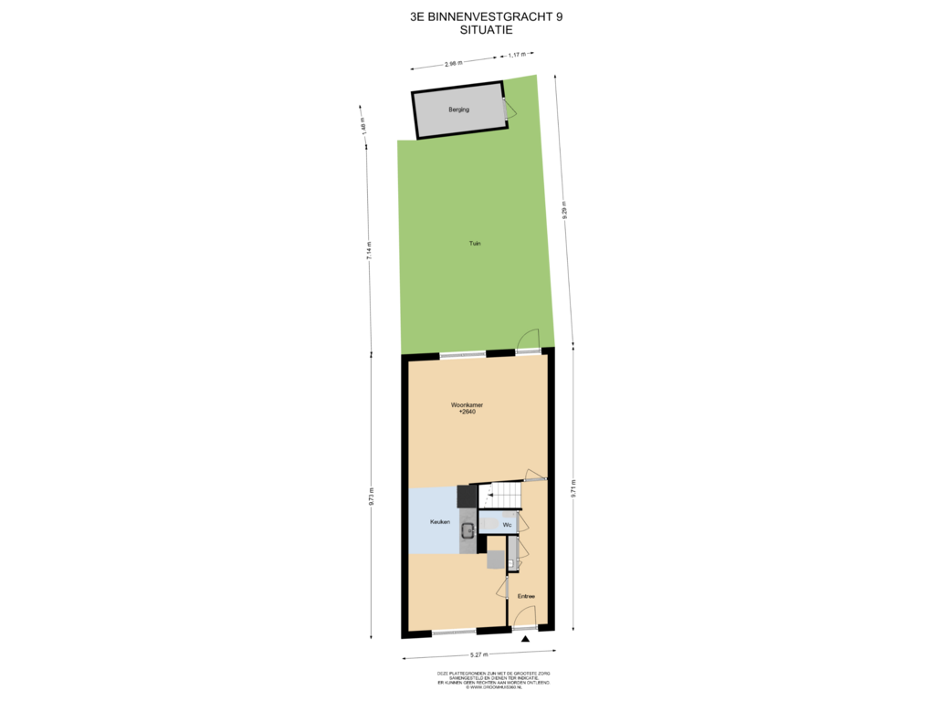 Bekijk plattegrond van Situatie van 3e Binnenvestgracht 9