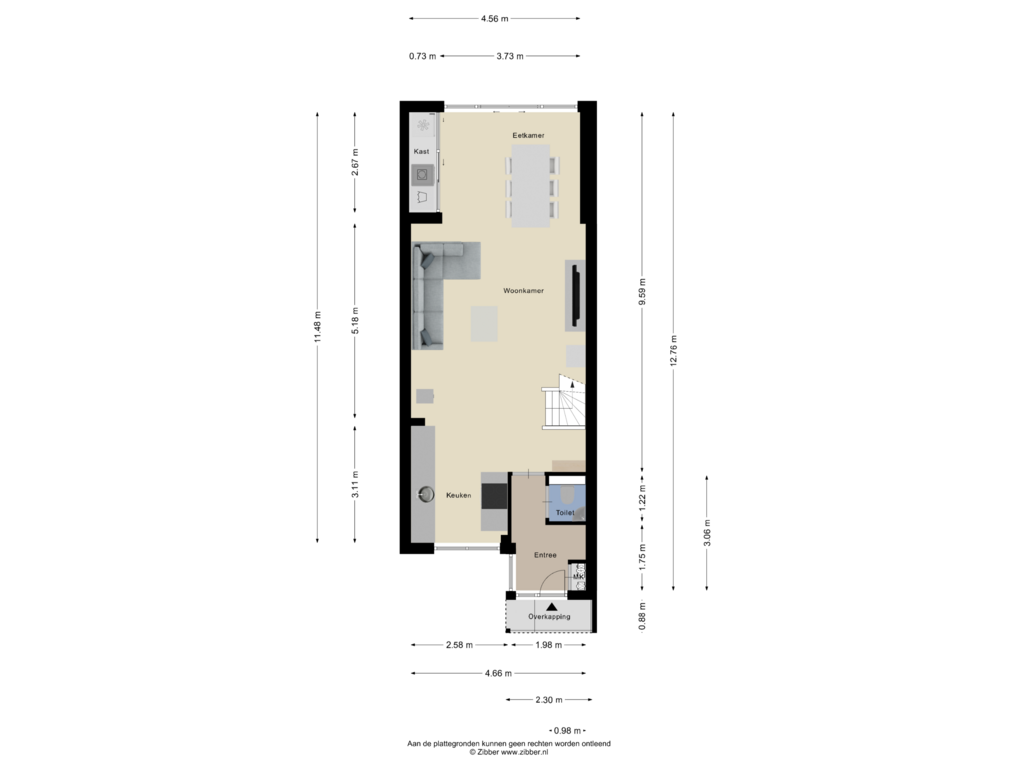 View floorplan of Begane Grond of Offenbachplantsoen 32