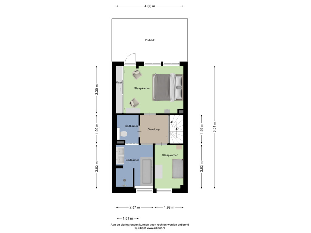 View floorplan of Eerste Verdieping of Offenbachplantsoen 32