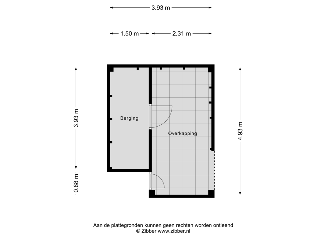 View floorplan of Berging of Offenbachplantsoen 32