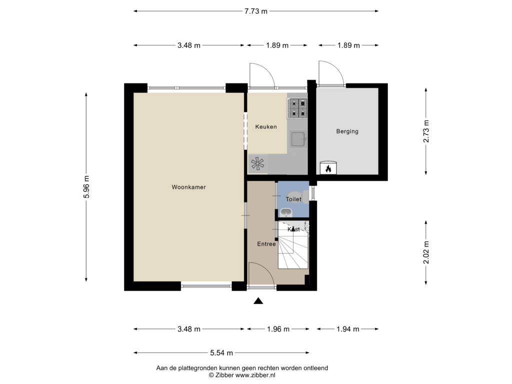 View floorplan of Begane grond of Dokter A.M. Dhontstraat 13