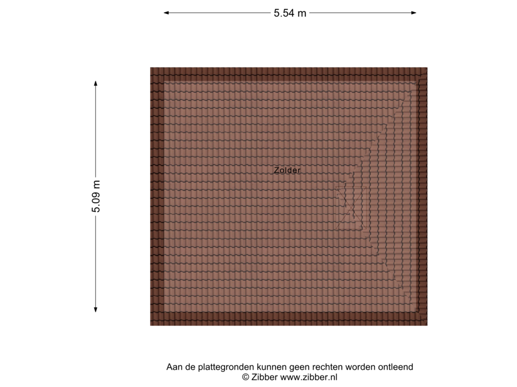 View floorplan of Zolder of Dokter A.M. Dhontstraat 13