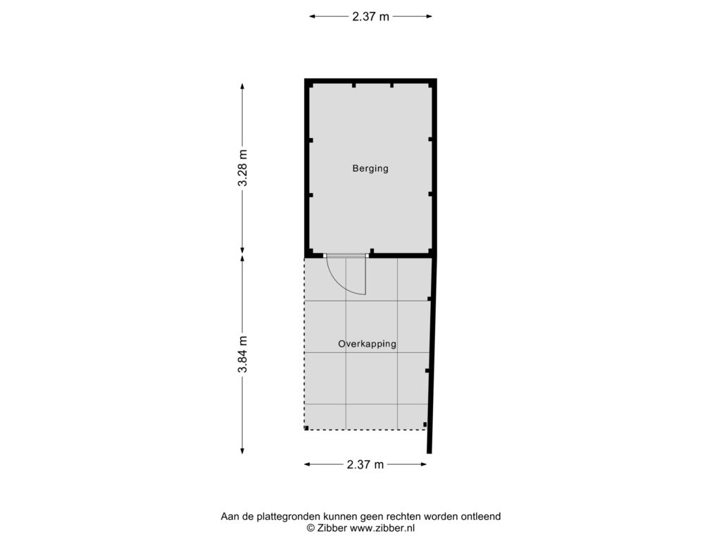 View floorplan of Berging of Dokter A.M. Dhontstraat 13