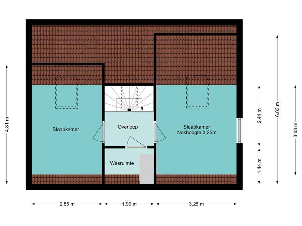 Bekijk plattegrond van 2e verdieping van Rogier van Otterloostraat 25