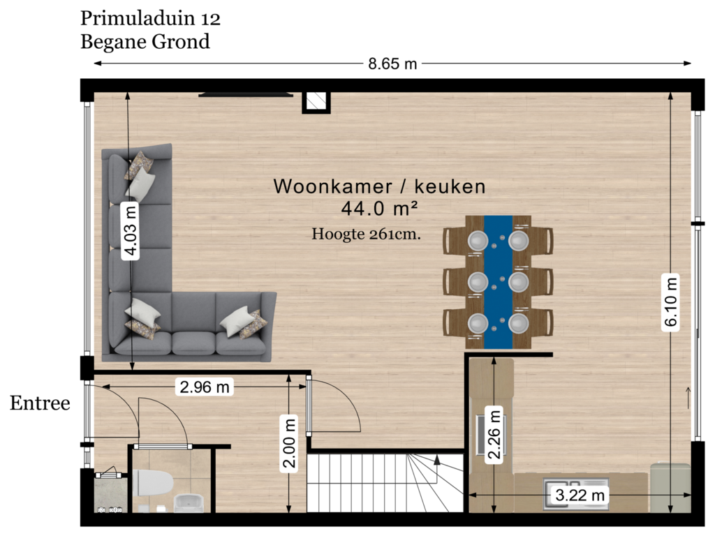 Bekijk plattegrond van Begane Grond van Primuladuin 12