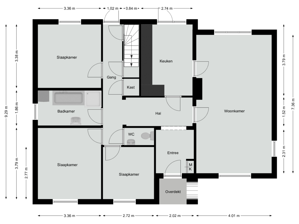 Bekijk plattegrond van Begane grond van Gelreweg 16