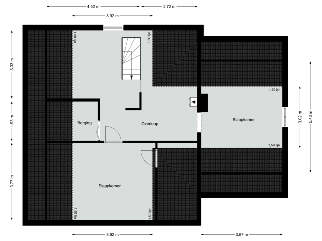 Bekijk plattegrond van Eerste verdieping van Gelreweg 16