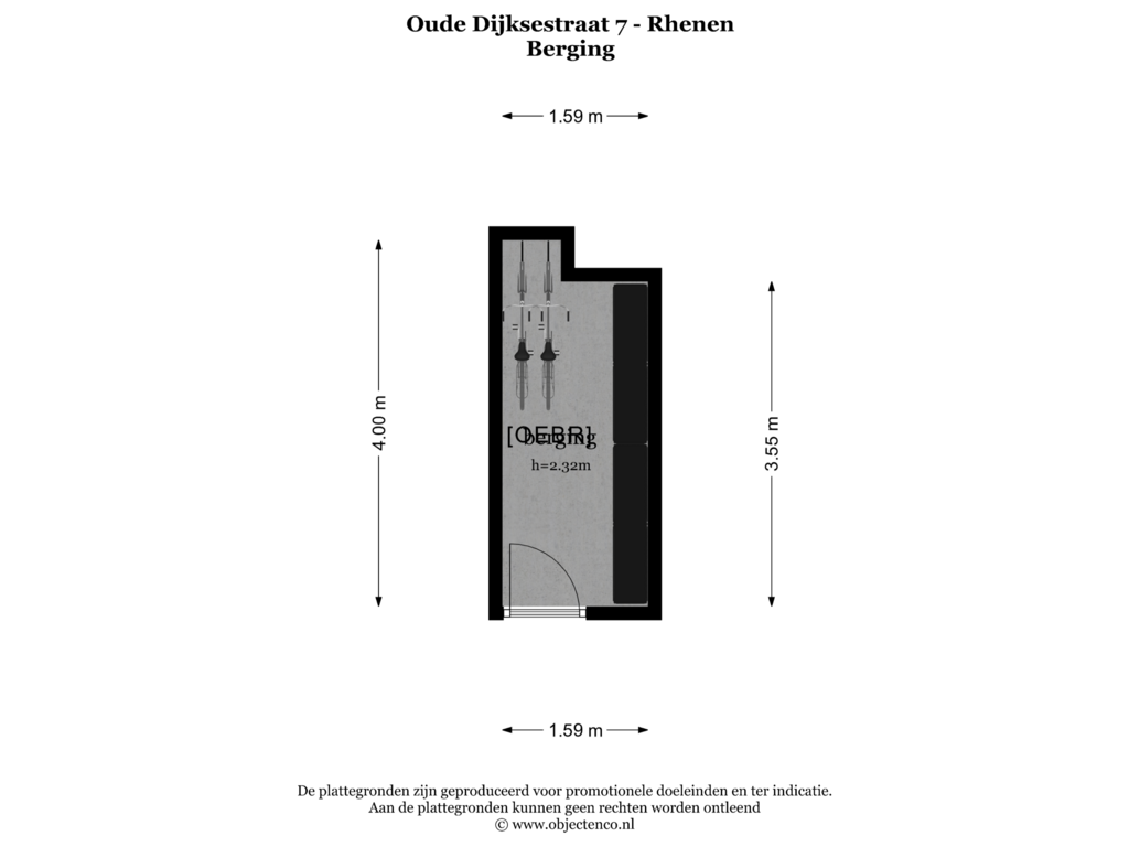 Bekijk plattegrond van BERGING van Oude Dijksestraat 7