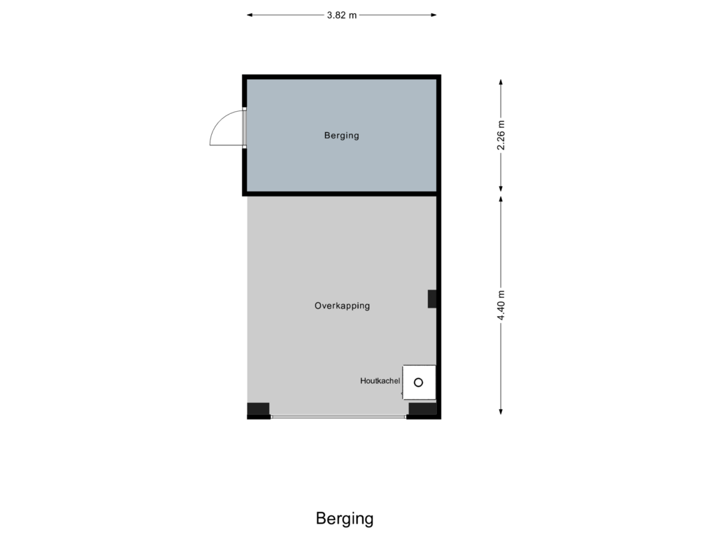 Bekijk plattegrond van Berging van Roemer Visscherstraat 2