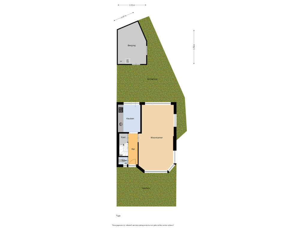 View floorplan of Tuin of Wijkerstraatweg 166