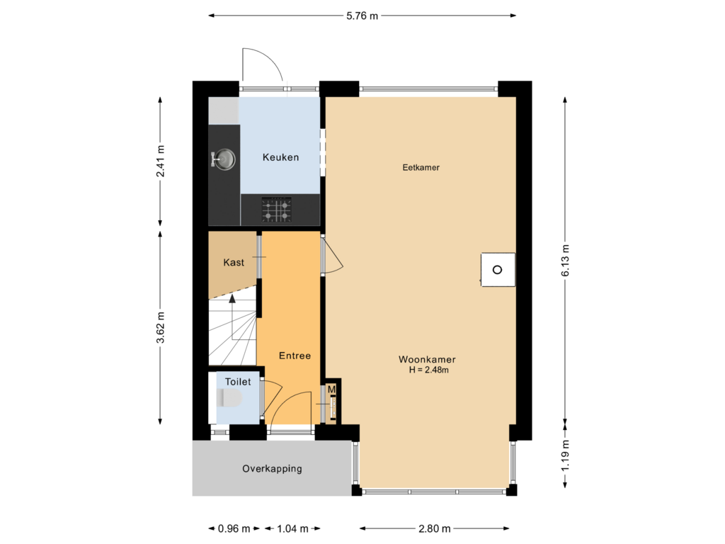 Bekijk plattegrond van Begane grond van Antoon Coolenstraat 29