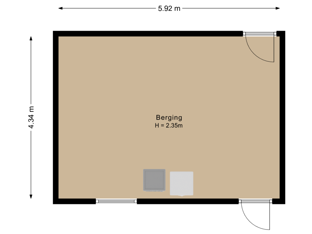 Bekijk plattegrond van Berging van Antoon Coolenstraat 29