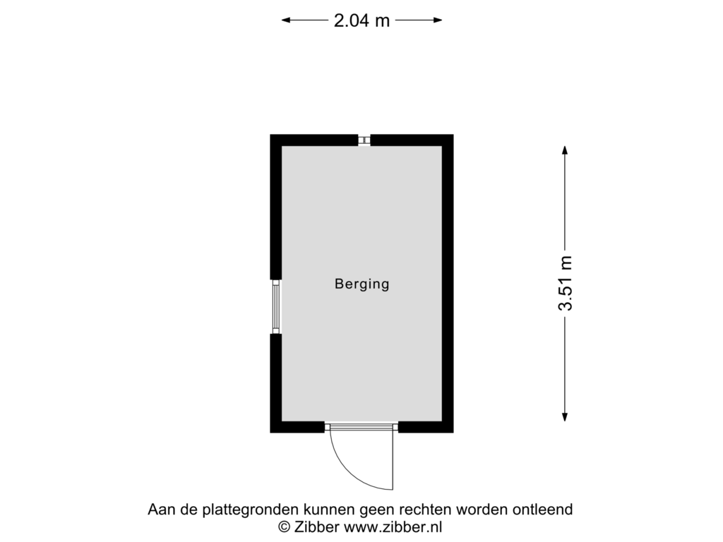 Bekijk plattegrond van Berging van Hugo de Grootstraat 106