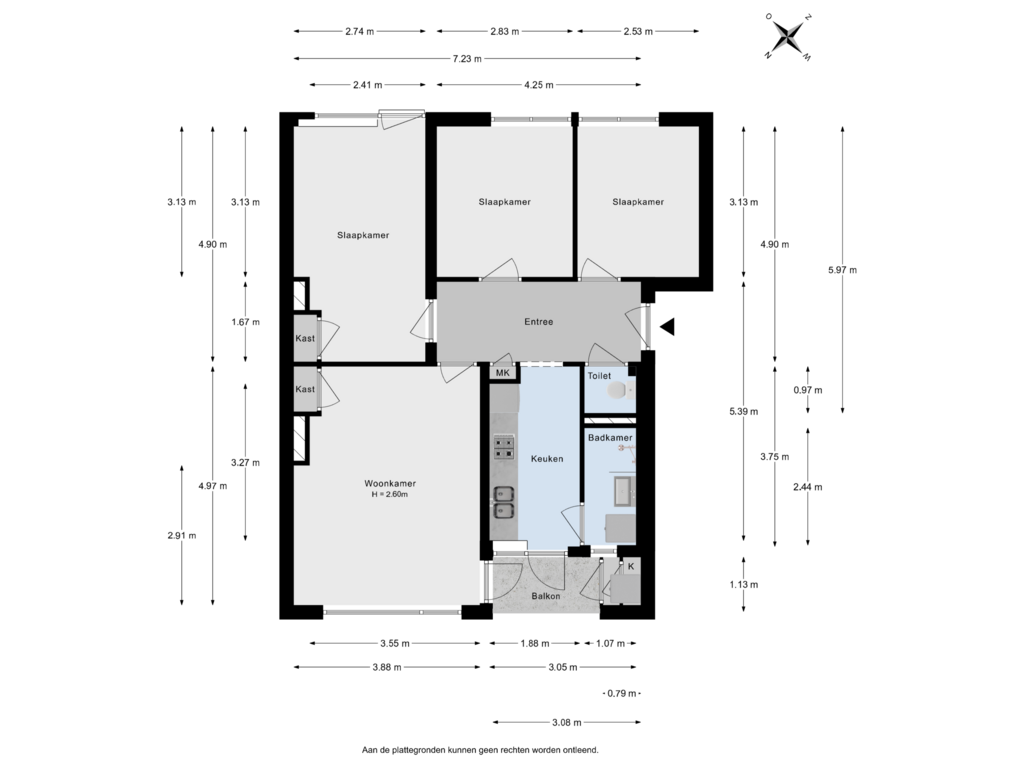 Bekijk plattegrond van Appartement van Burggravenlaan 144