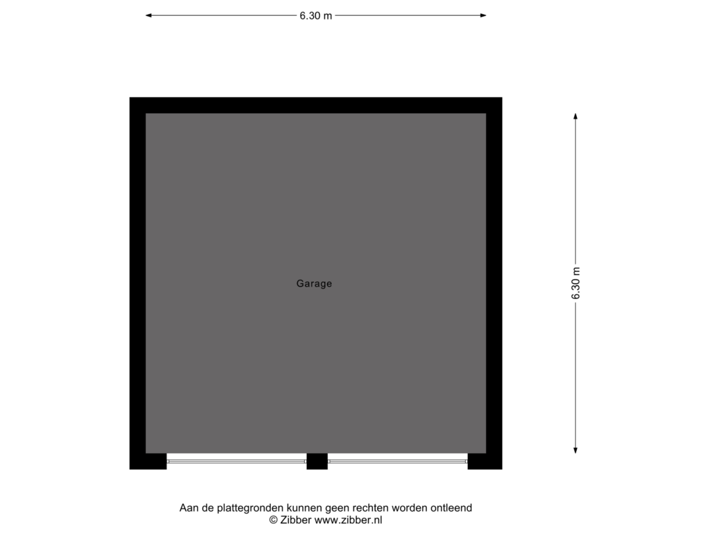 View floorplan of Garage of Villa 1 (Bouwnr. 6)