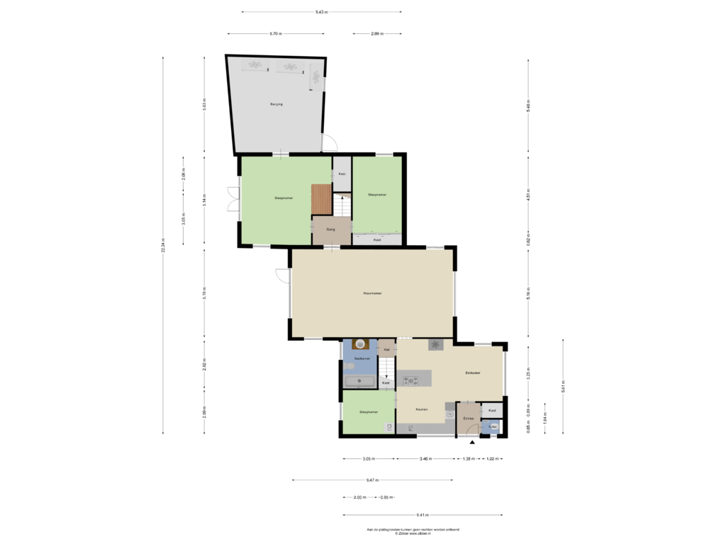 Bekijk plattegrond van Begane grond van Comm d Vos v Steenwijklaan 74