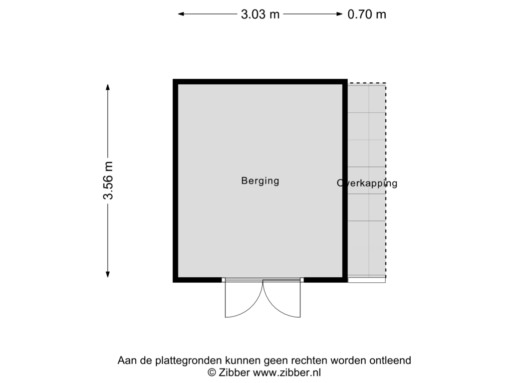 Bekijk plattegrond van Berging van Comm d Vos v Steenwijklaan 74