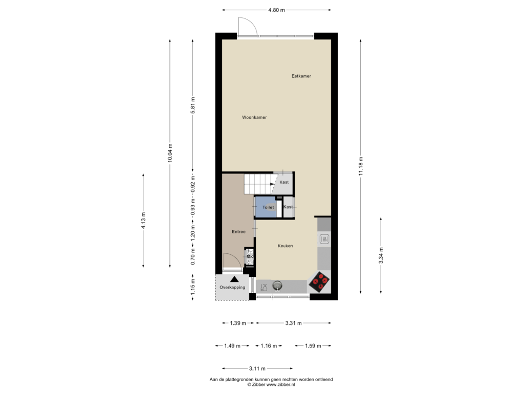 View floorplan of Begane Grond of Rodingsveen 44