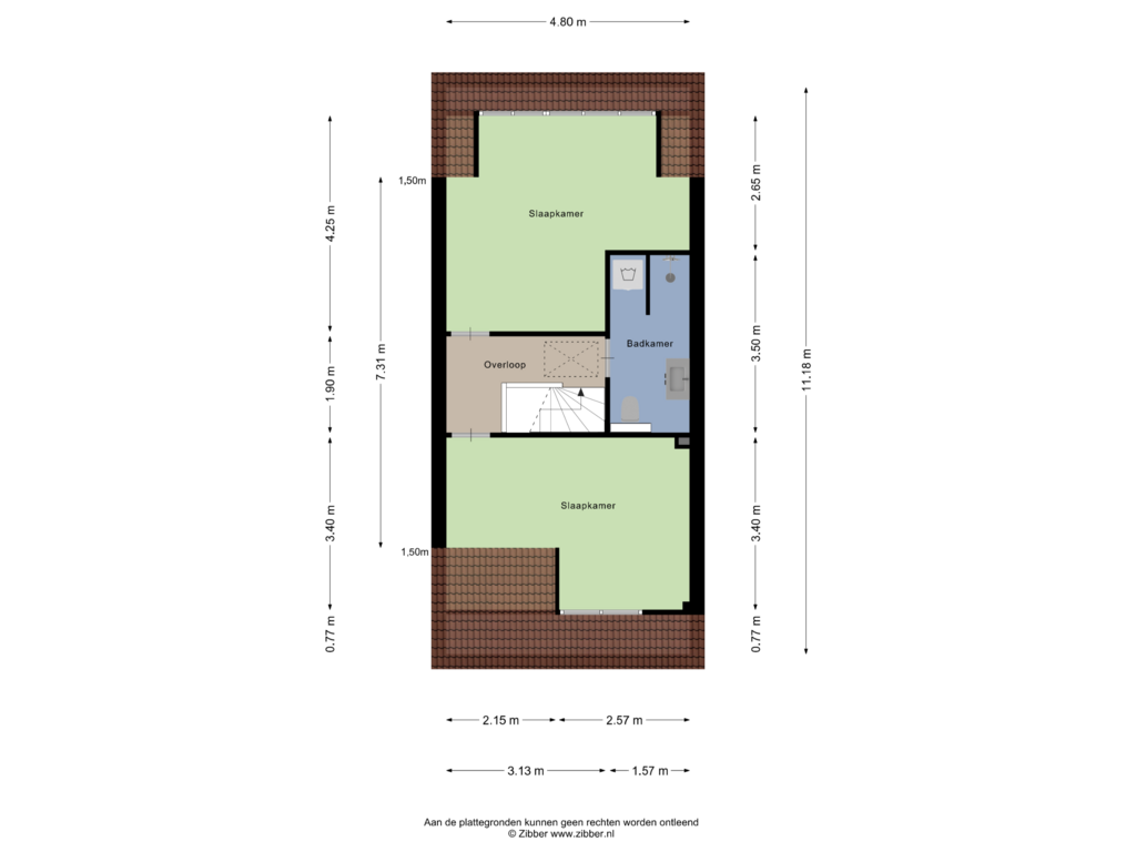 View floorplan of Eerste Verdieping of Rodingsveen 44