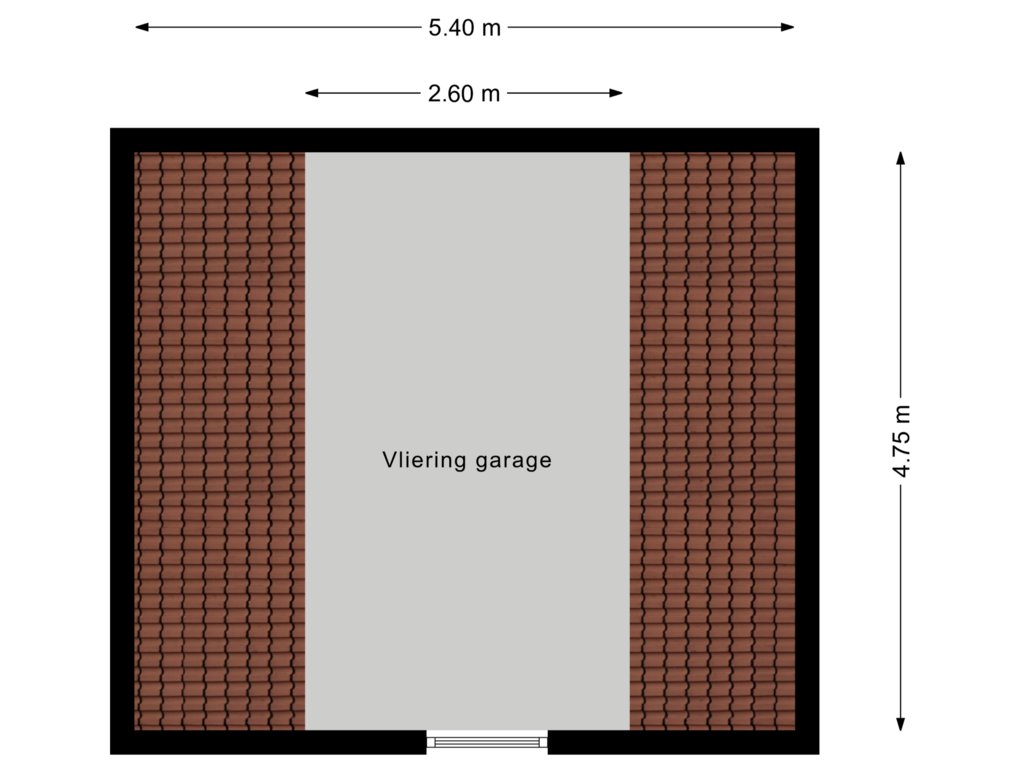 View floorplan of Vliering garage of Achterweg 2