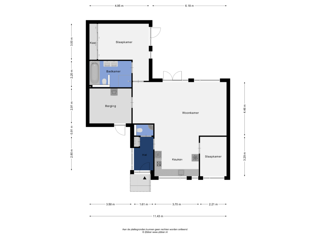 Bekijk plattegrond van BEGANE GROND van Burgemeester Breukelstraat 8