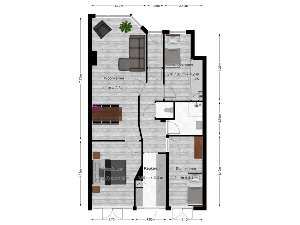 Bekijk plattegrond van bg van Stuyvesantstraat 296