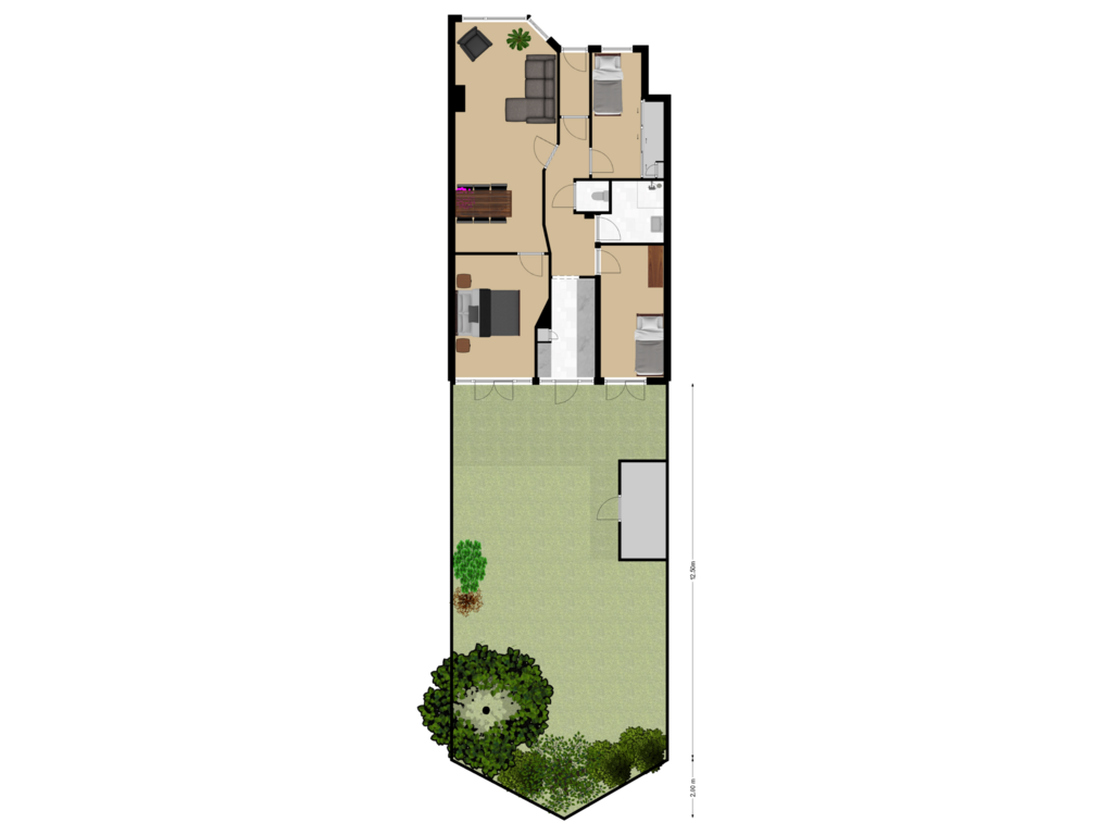 Bekijk plattegrond van perceel van Stuyvesantstraat 296