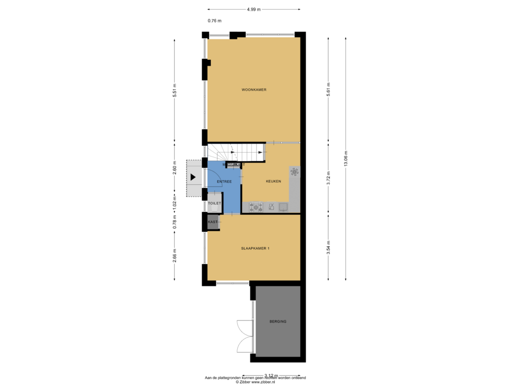 Bekijk plattegrond van Begane Grond van Stationsweg 7-B