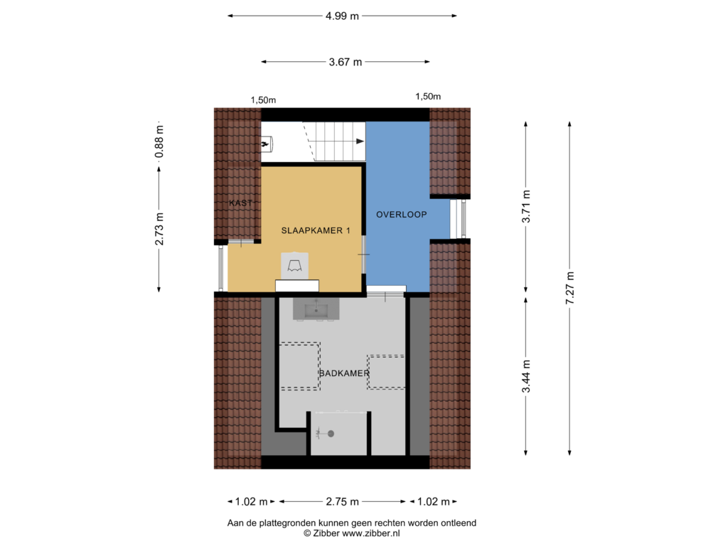 Bekijk plattegrond van Eerste verdieping van Stationsweg 7-B