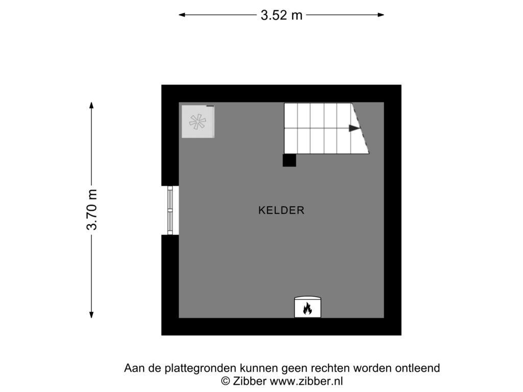 Bekijk plattegrond van Kelder van Stationsweg 7-B