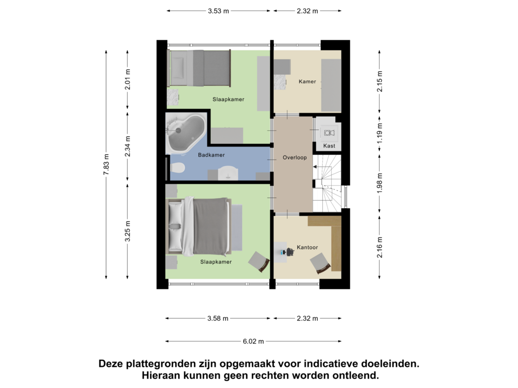 View floorplan of Eerste Verdieping of Paulusweg 2