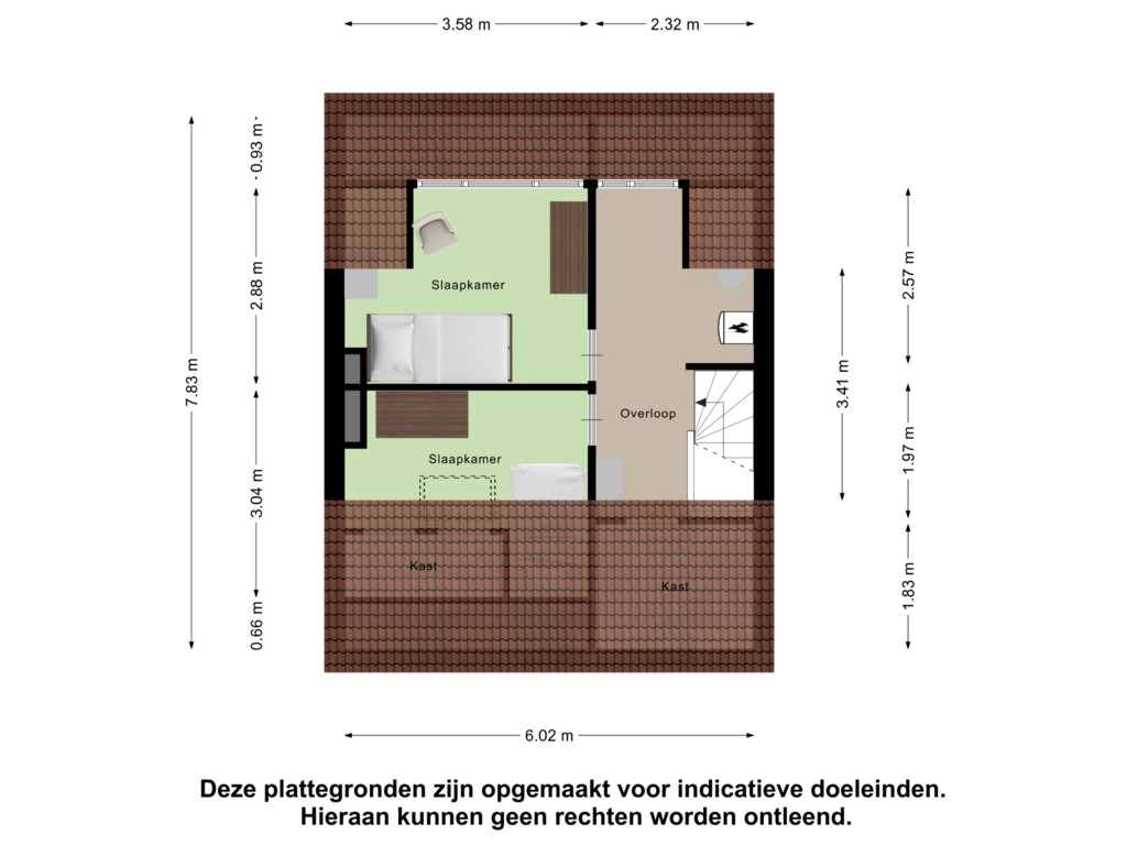 View floorplan of Tweede Verdieping of Paulusweg 2