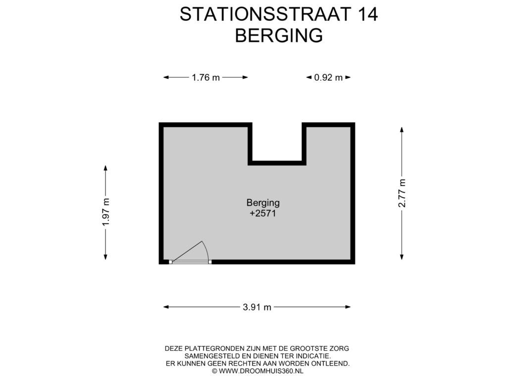 View floorplan of Berging of Stationsstraat 14