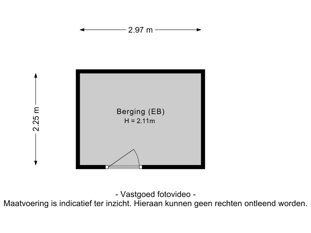 View floorplan of Berging of Binnenhof 11