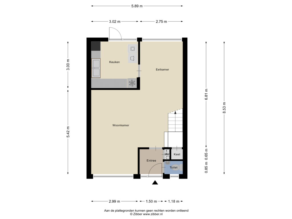 Bekijk plattegrond van Begane Grond van Zeekraal 3