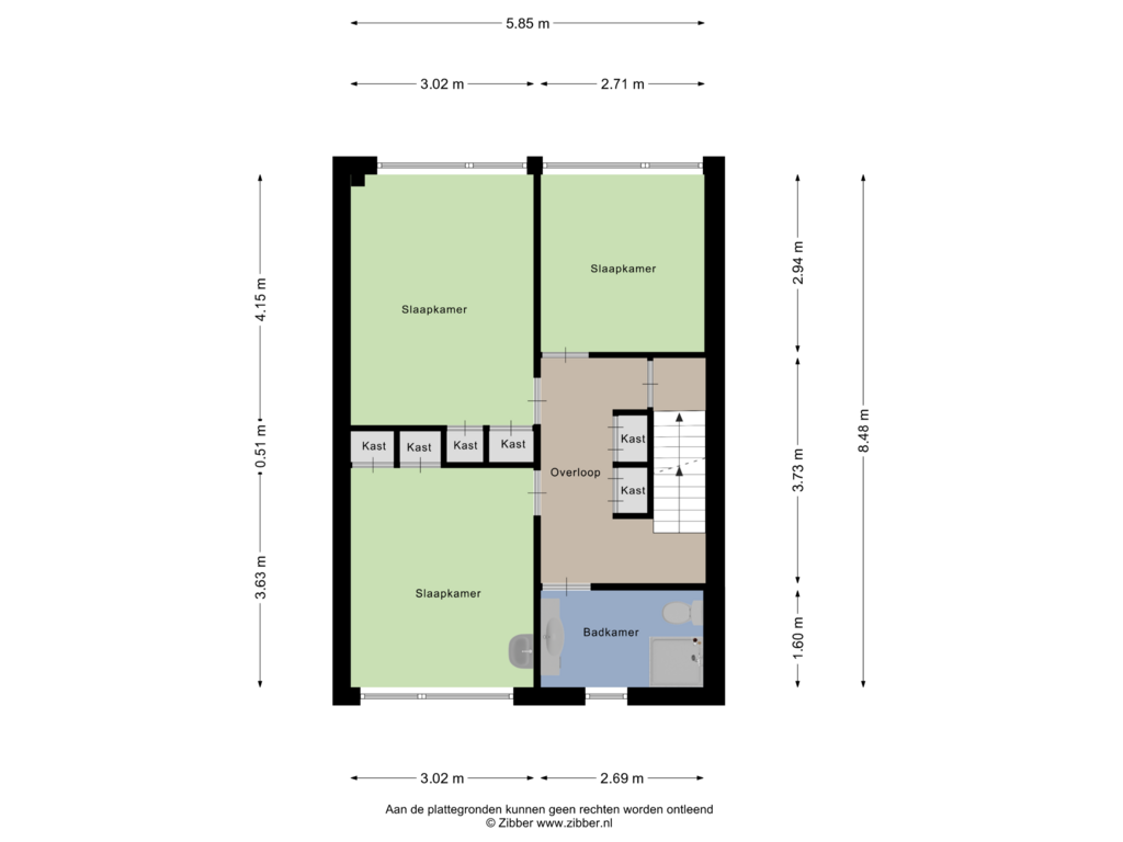 Bekijk plattegrond van Eerste Verdieping van Zeekraal 3