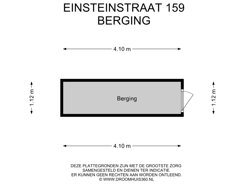 Bekijk plattegrond van Berging van Einsteinstraat 159