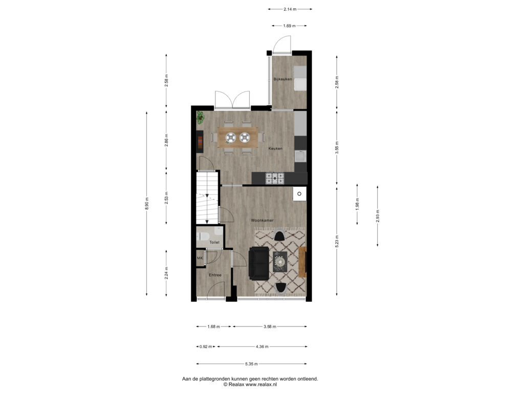 Bekijk plattegrond van Begane grond van Nieuwlandsweg 35