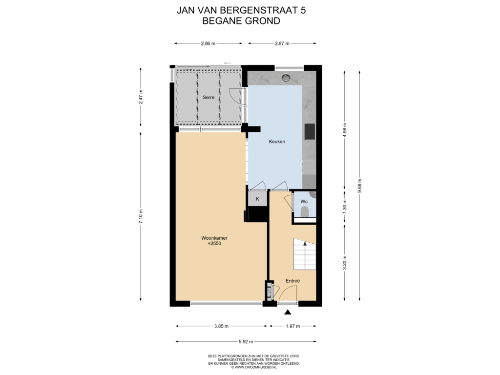 Bekijk plattegrond van Begane  Grond van Jan van Bergenstraat 5