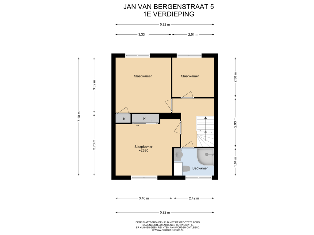 Bekijk plattegrond van 1E Verdieping van Jan van Bergenstraat 5