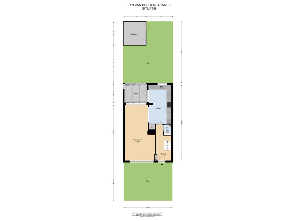 Bekijk plattegrond van Situatie van Jan van Bergenstraat 5