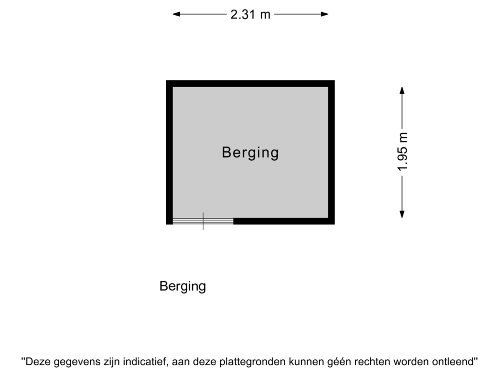 View floorplan of Berging of C.H. Moensstraat 55