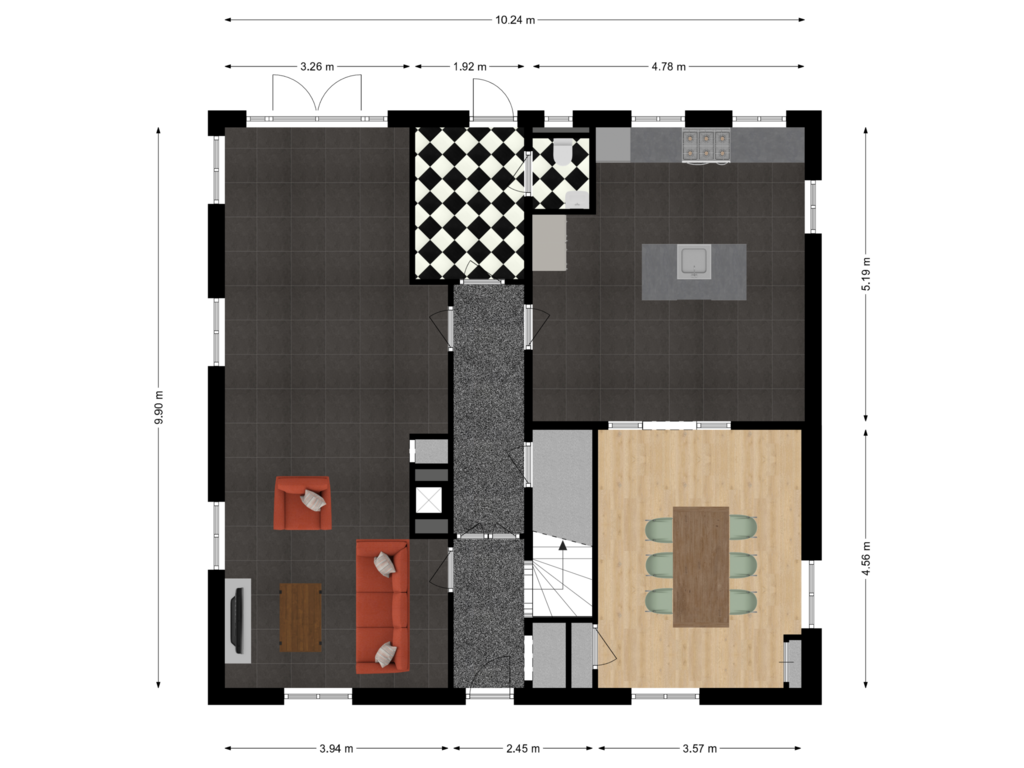 View floorplan of Begane grond of Molenstraat 25