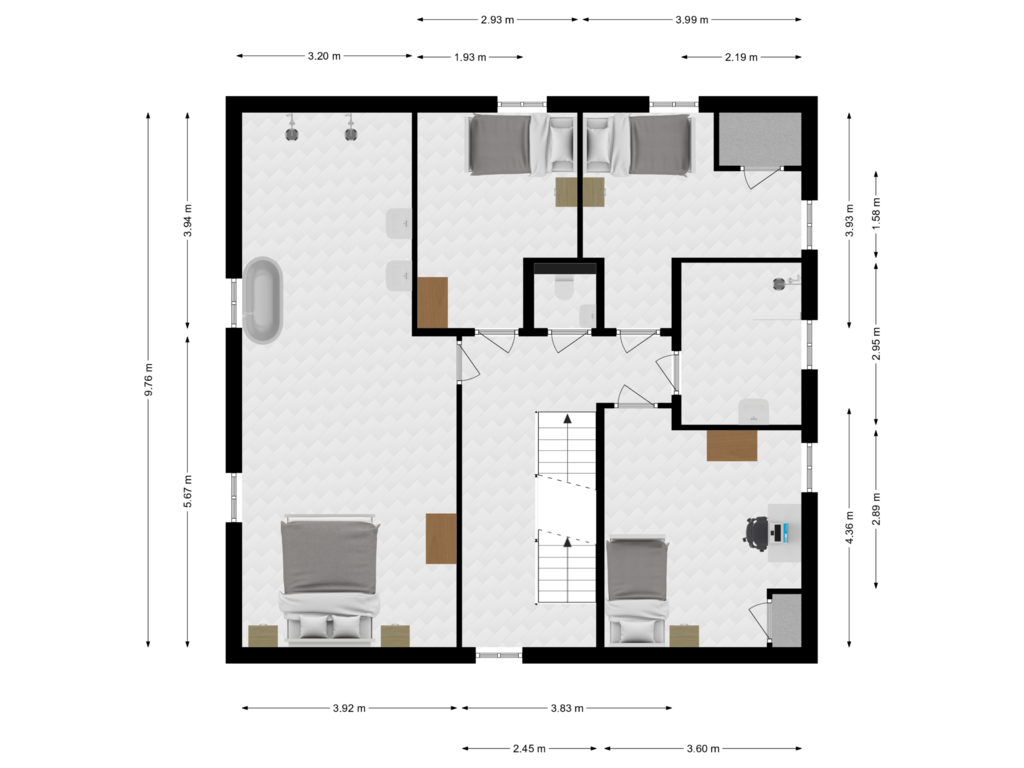 View floorplan of Eerste verdieping of Molenstraat 25