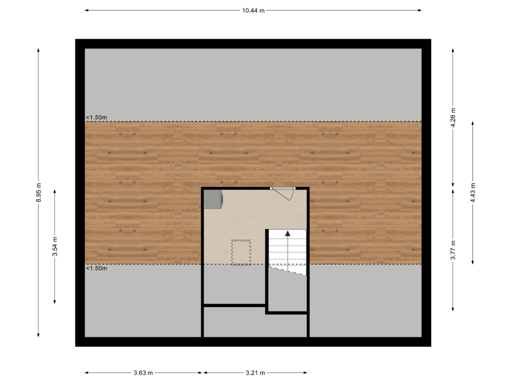 View floorplan of Tweede verdieping of Molenstraat 25