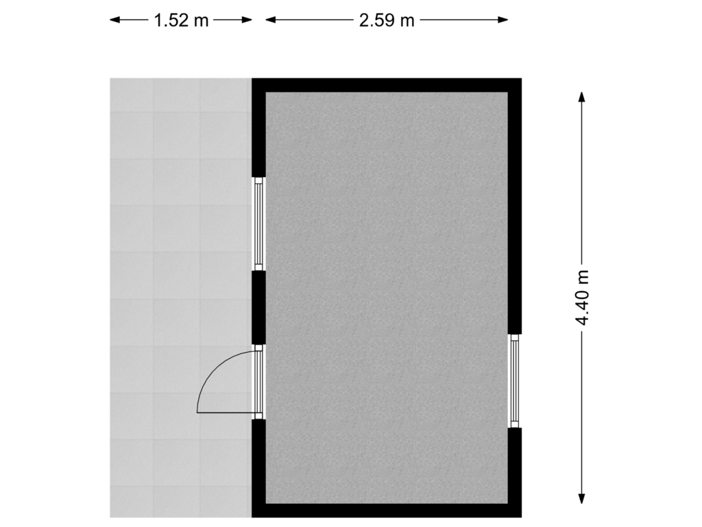 View floorplan of Berging of Molenstraat 25