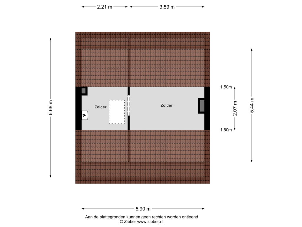 Bekijk plattegrond van Zolder van Colijnstraat 47