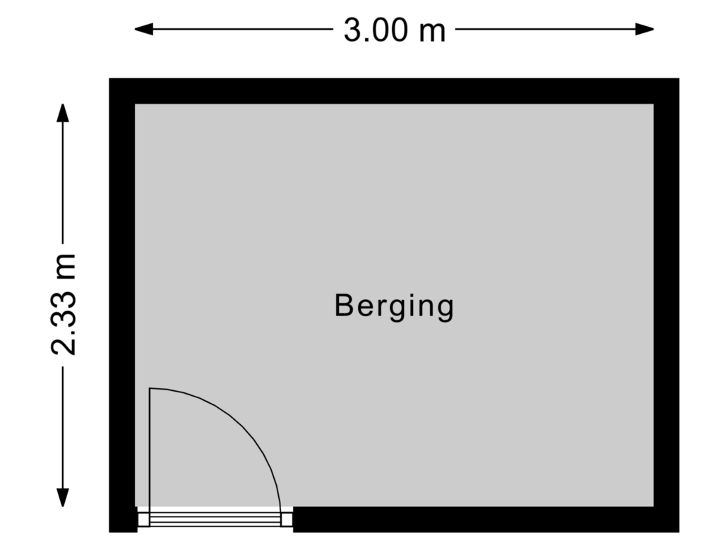 View floorplan of Berging of Lasserstraat 42